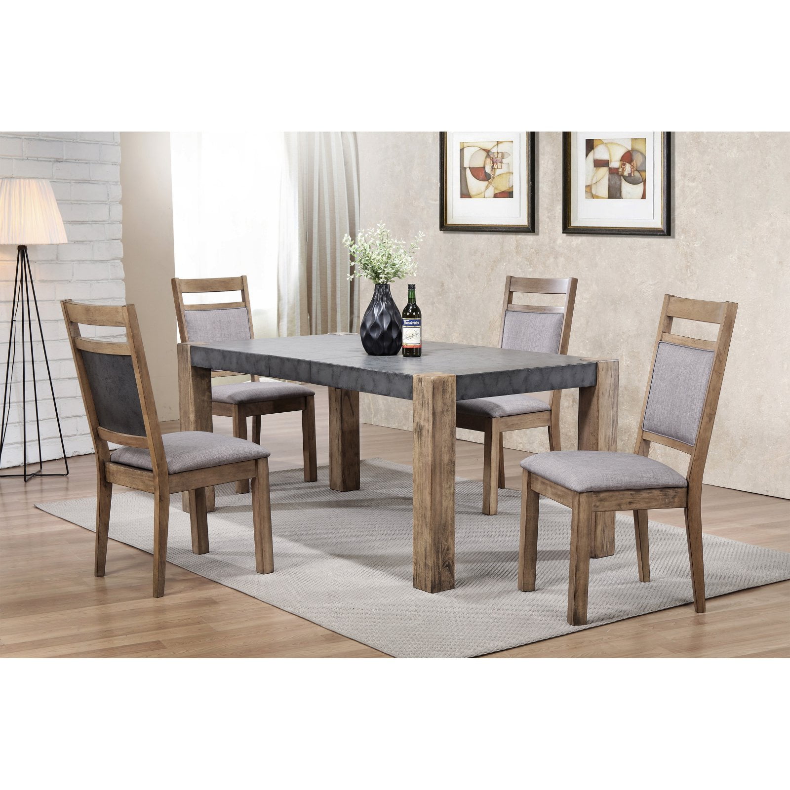 Roundhill Furniture Coella 5 Piece Two Tone Erfly Leaf Roundhill Furniture Coella 5 Piece Two Tone Erfly Leaf Dining Table Set With Optional Server Com