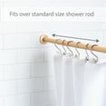 thumbnail image 3 of Bath Bliss Silver Zinc Alloy Shower Curtain Rings, Satin (12 Count), 3 of 6