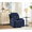 C-Blue, variant on Ebello Manual Recliner Loveseat, Extra Wide Soft Fabric Overstuffed 2-Seat Reclining Sofa with Cup Holders for Living Room & Home Theater, Navy