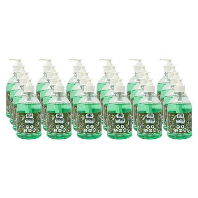 Jabón Líquido para Manos 450ml Abs Clean - Aroma Verbena - 24 Unidades Abs Clean Jabón Líquido Antibacterial para Manos