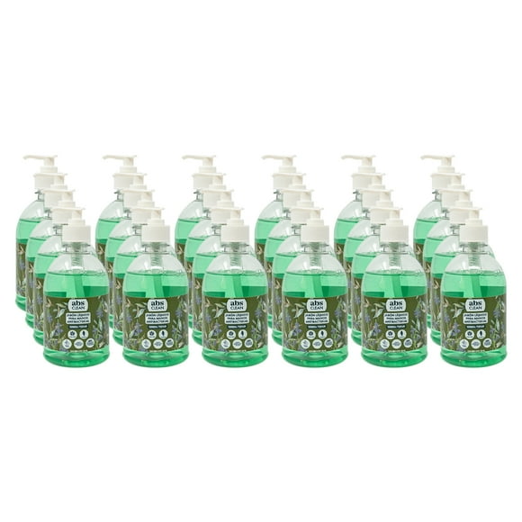 Jabón Líquido para Manos 450ml Abs Clean - Aroma Verbena - 24 Unidades Abs Clean Jabón Líquido Antibacterial para Manos