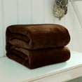 thumbnail image 2 of Clearance! Pedty Blankets for Beds Warm Fuzzy Throw Blanket 1Pc 100*140Cm Super Soft Warm Solid Warm Micro Plush Fleece Blanket Throw Rug Sofa Bedding Brown, 2 of 2