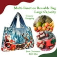 thumbnail image 5 of Wrapables Large Foldable Christmas Holiday Nylon Reusable Grocery Bag, Sleigh Ride, 5 of 9