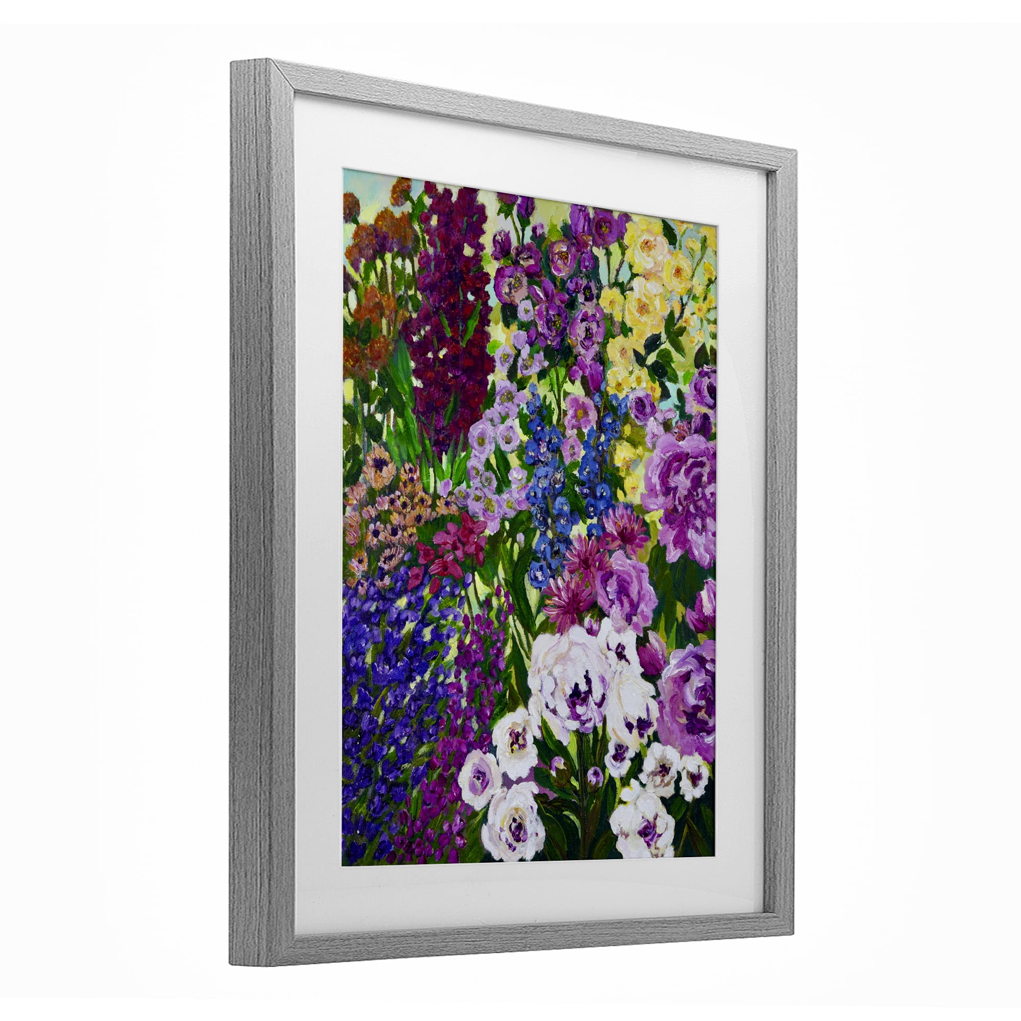 Stupell Industries Lush Greenhouse Garden Flowers Gray Framed Print Under Glass, design by Lee Ann Zirbes