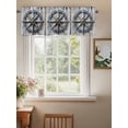 thumbnail image 2 of Vintage Compass Coastal Curtain Valances for Windows, Nautical Summer Beach Ocean Kitchen Valance Window Treatment, Light Filtering Block Curtains for Bathroom/Bedroom/Living Room 42'' x 18'', 2 of 9