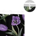 thumbnail image 5 of Coolnut Tulip Flowers Bathroom Waterproof Shower Curtain Set, 60"X72" Bathtub Curtain with 12 Hooks for Bathroom Decor,Hotel,Room, 5 of 6