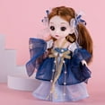thumbnail image 2 of 6.69 Inch Oriental Silk Dress Doll with Movable Joints Ancient Chinese Hanfu Princess Collectible for 4+ Years, 2 of 6