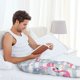 thumbnail image 5 of Fotbe Flamingo and Pineapple Pantalones de Pijama para Hombre, Pantalones de Dormir, Pantalones de Casa con Cintura Ajustable y Bolsillos-Medium, 5 of 6