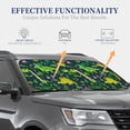 thumbnail image 4 of Hirioo Dinosaurs and Tropical Leaves and Flowers for 2PCS Windshield Sun Shade Foldable | Front Windshield Shade for Sun, Heat and UV Rays-Medium, 4 of 6