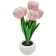thumbnail image 1 of Lámpara de mesa con flores, tulipán, luz LED de noche para escritorio, decoración del hogar, sala de estar, flores artificiales, 1 of 8