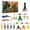 D Black, variant on Fishing Advent Calendar 2025, 24 Pieces Soft Plastic Bass Fishing Lures Set, Christmas Countdown Fishing Gifts for Men Freshwater Bait Kit