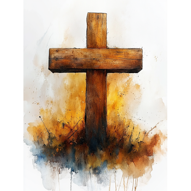 Qisvanset 12x16 Inch Jesus Love Quote Canvas Wall Art, Faith Decor Baptism Religious Wall Art Gift