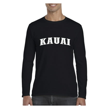 Kauai Hawaii Men Softstyle Long Sleeve T-Shirt (Best Month To Visit Kauai Hawaii)