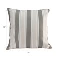 thumbnail image 3 of Coussin d'Extérieur Imperméable à Rayures Taupe - Ensemble de 2, 3 of 4