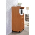 thumbnail image 4 of Hodedah Microwave Kitchen Cart, Cherry, 4 of 7