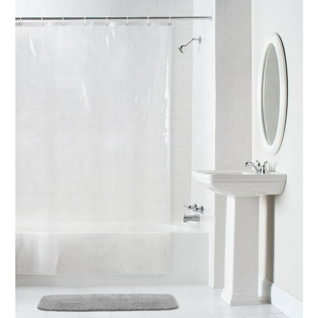 Doublure de rideau de douche en PEVA épaisse et imperméable Mainstays, 183 x 183 cm, transparente