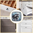 thumbnail image 6 of 4 Pcs Cabinet Handle Drawer Pulls Raccoon Knobs with Screws Square Furniture Office Cabinet Knob Decoration, 6 of 7