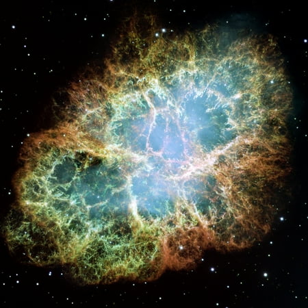 Hubble Space Telescope The Crab Nebula Nasa S-12 Inch BY 18 Inch Laminated Poster With Bright Colors And Vivid Imagery-Fits Perfectly In Many Attractive Frames