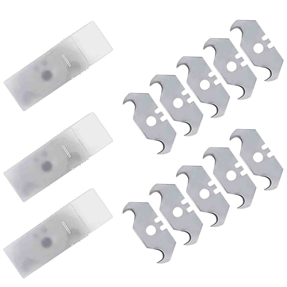30 Pack Hook Utility Blades Heavy Duty SK5 Steel Hook Blade for Box Cutter Carpet Cutter Utility Knife Hook Blades