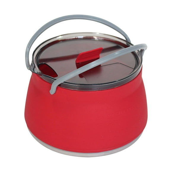 EGNMCR Camping & Hiking Foldable Camping Kettle Camping Portable Folding Kettle Outdoor Compressible Folding Pot Travel Kettle Camping Kettle