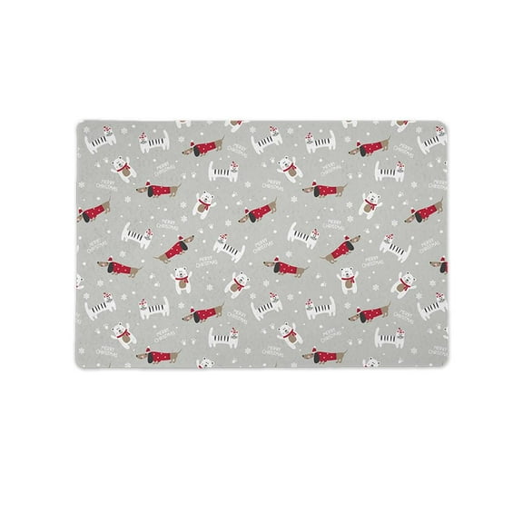 Merry Christmas Dogs Mat Rectangle -Image by Shutterstock,