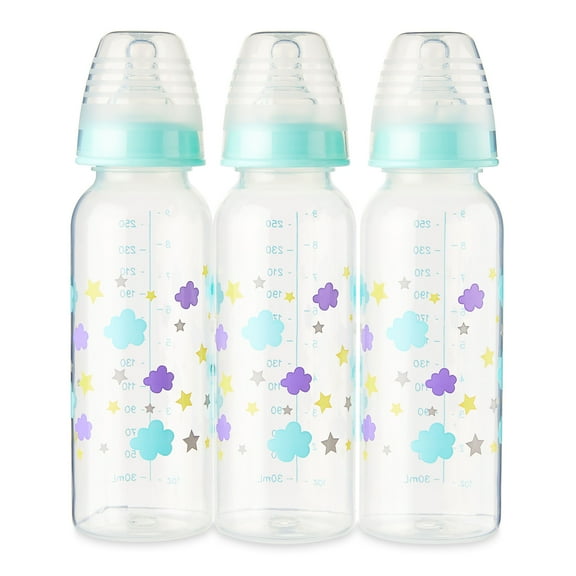 Parent's Choice Bottle, Newborns, Unisex, Cloud Print, 3 Pack, 9 fl oz