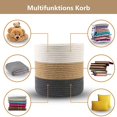 thumbnail image 7 of Woven Basket,Toy Storage Basket,Laundry Basket, Large Storage Basket for Clothes, for Toys, Soft Woven Basket for Storage Decor Living room 30cm, 7 of 7