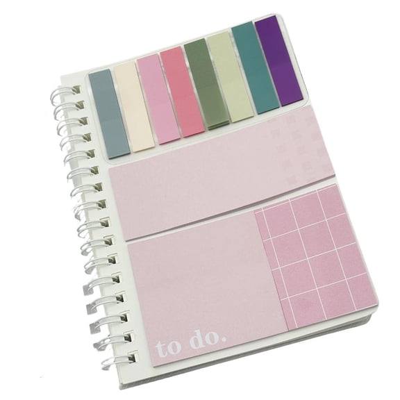 Giaone Refillable Notepads with Colorful Adhesive Index Label for Daily Note Taking