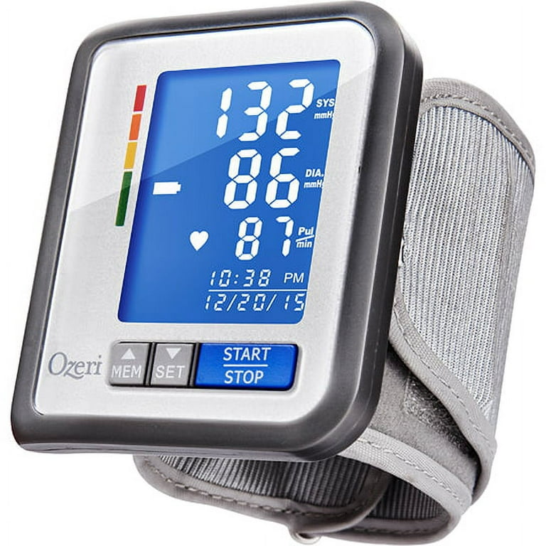 Ozeri BP3T Upper Arm Blood Pressure Monitor with Intelligent Hypertension  Detection Black