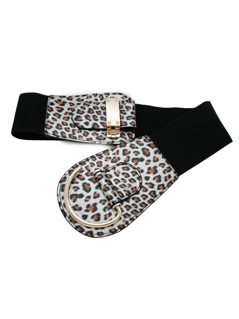 Ceinture Imprimé Animalier Elite - Taille M, 1" De Large, 35" De Long - Boucle Argentée