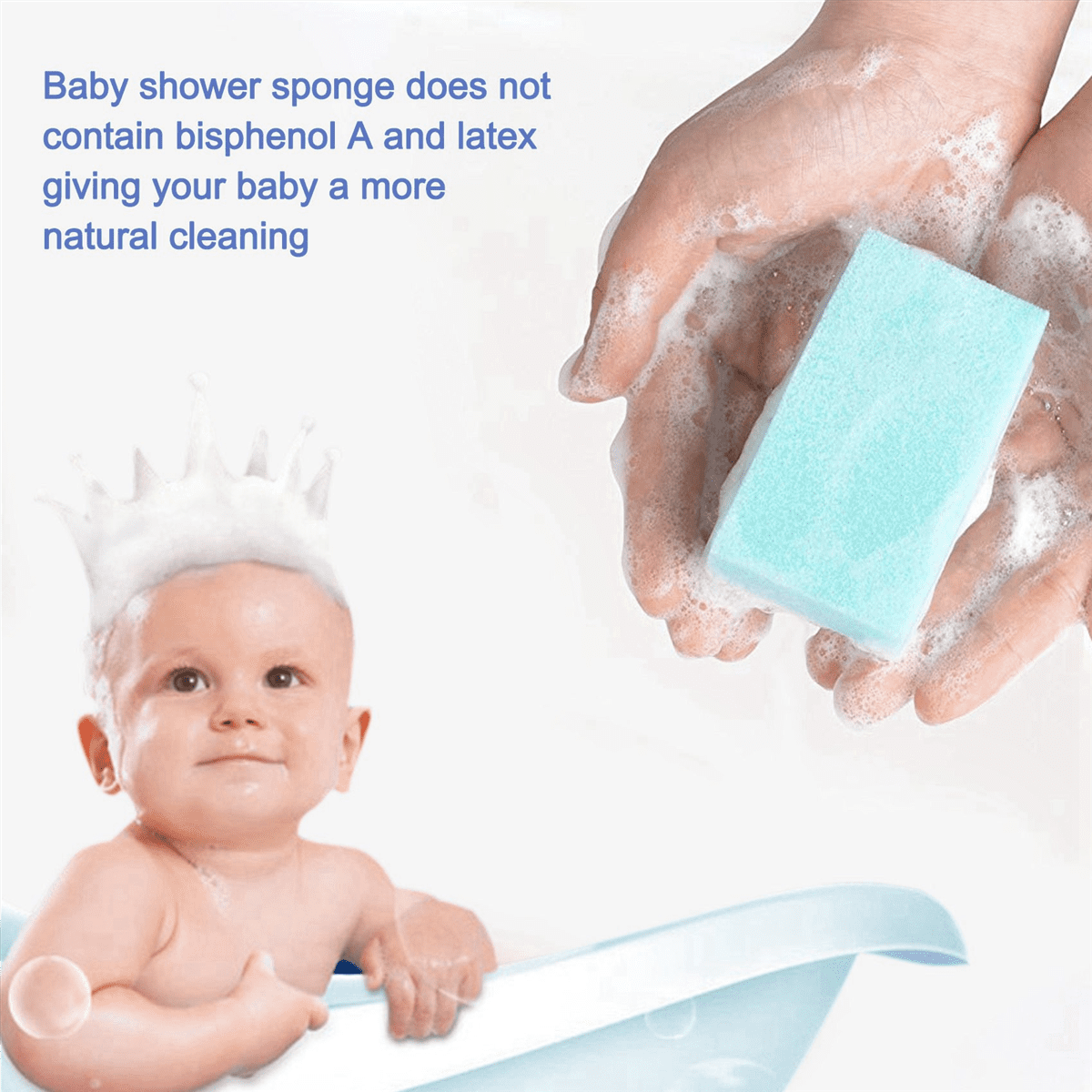 Baby  (24 Pieces) Soft Foam Washer with Cradle Cap Brush Body,Hair and Scalp Clean Gentle Baby Sensory Brush