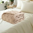 thumbnail image 6 of LuxeLiving Soft Thick Flock Blanket, Nap Blanket For Beds Sofas, Ultimate Comfort, Warmth, Striped Design, Stylish Home Decor, Winter Use, 6 of 6