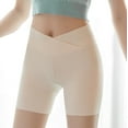 thumbnail image 2 of FAIWAD Women's Silk Safety Shorts Cross Elastic Waist Shorts Breathable Seamless Stretch Underwear, 2 of 5
