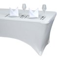 thumbnail image 2 of Balsa Circle 8 Feet Rectangular Spandex Fitted Party Wedding Tablecloth Ivory, 2 of 5