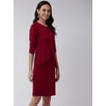 thumbnail image 7 of Zima Leto Women's Solid Peplum Fitted Dress, 7 of 7