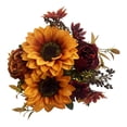 thumbnail image 2 of KGJQ Sunflower Artificial Flowers, Realistic Fake Bouquet for Wedding Home, Rustic Silk Fabric Floral Arrangements for Vase Centerpiece, Fall Decor, 2 of 8
