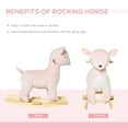 thumbnail image 5 of LHYY Plush Ride-On Rocking Horse Deer-shaped Plush Toy Rocker with Realistic Sounds for 36-72 Months Pink, 5 of 10