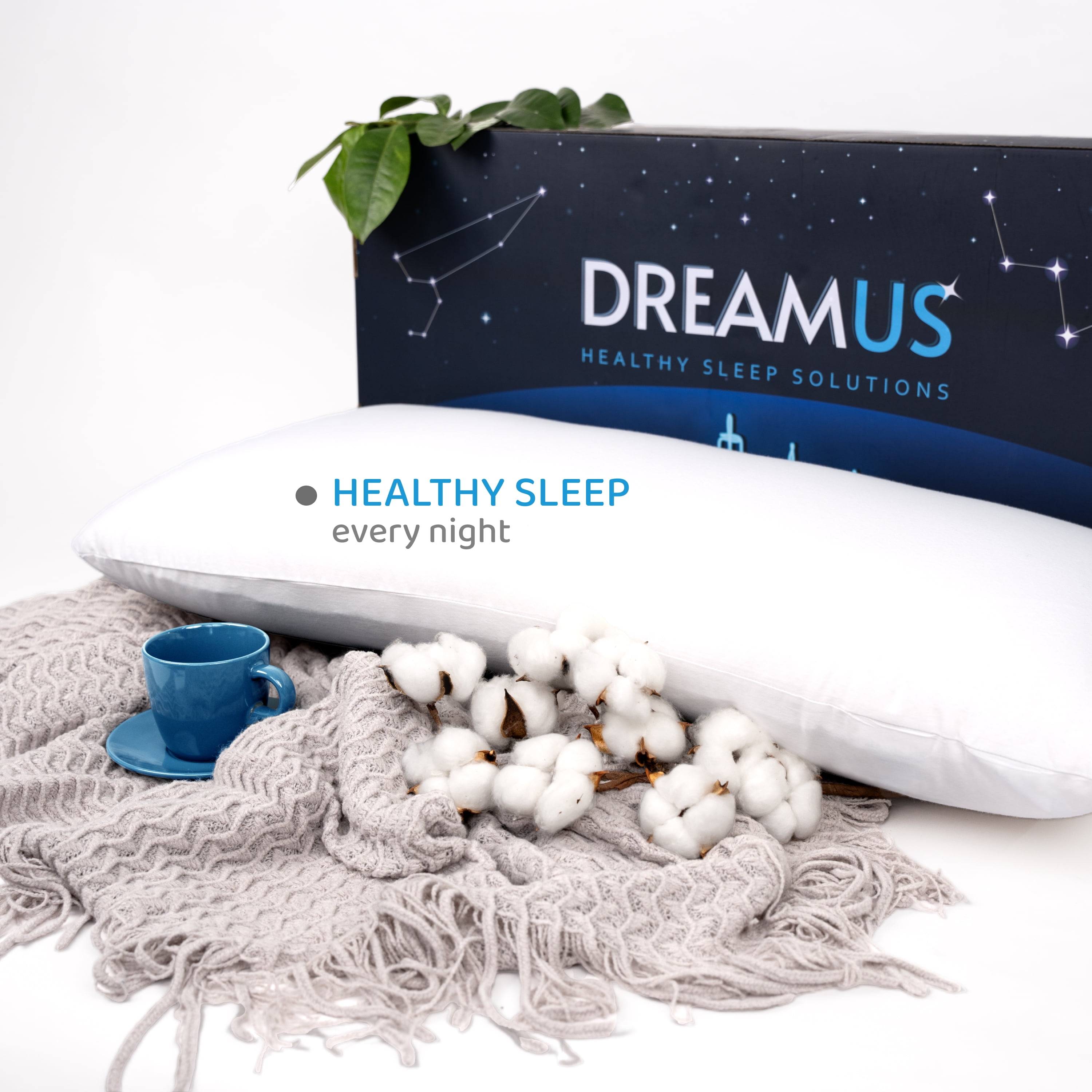 DREAMUS Natural Talalay Latex Pillow King Size High Loft