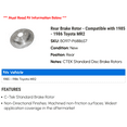 thumbnail image 2 of Rear Brake Rotor - Compatible with 1985 - 1986 Toyota MR2, 2 of 2