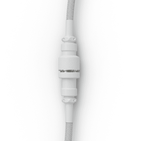 Glorious - Coiled USB-C Artisan Braided Keyboard Cable for Mechanical Gaming Keyboards - Ghost White