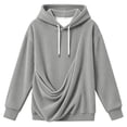 thumbnail image 5 of CONROSES Mens Corduroy Pet Pouch Hoodies Solid Long Sleeve Pullover Hoodie for Men Winter Puppy Cat Dog Hooded Sweatshirts with Pocket, 5 of 5