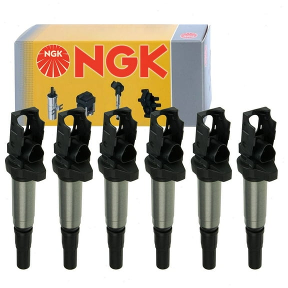 6 pc NGK Ignition Coils compatible with BMW 335i xDrive 3.0L L6 2009-2010