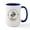 White/Navy Inside, variant on CafePress - Easter Here Comes Peter Cottontail Large Mug - 15 oz Ceramic Large White Novelty Mug