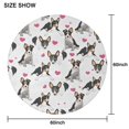 thumbnail image 6 of Dog Pattern with Hearts Round Tablecloth 60"x60",Wrinkle Wipeable Table Cloth for Kitchen Dining Room Picnic Patio Party, 6 of 6