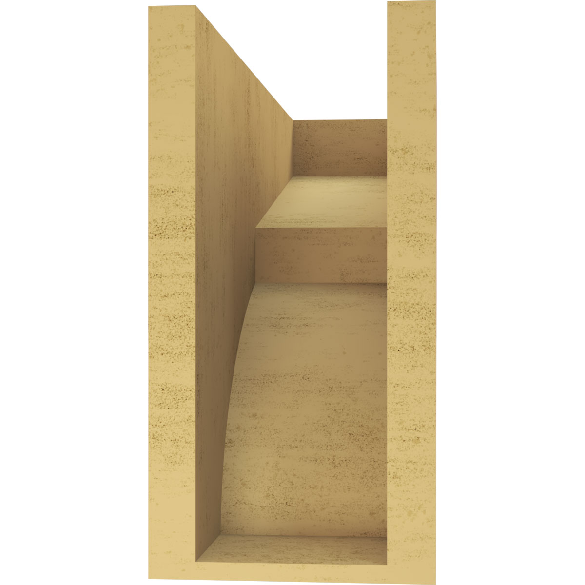 6"W x 18"D x 12"H Classic Monterey Rough Cedar Woodgrain TimberThane Corbel, Primed Tan
