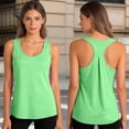 thumbnail image 2 of OIUUAK Racerback Athletic Tank Tops, Loose Fit Workout Tops for Women Lightweight Breathable Summer Running Yoga Gym Shirts Sleeveless, Green, 2 of 7