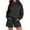Black, variant on qolati Women 2 Piece Outfits Fashion Cowl Neck Sweatshirts and Sweatshorts Jogger Tracksuits Matching Set 2024 Casual Loose Sweatsuits Y2k Clothes