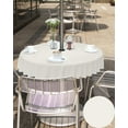 thumbnail image 5 of Beige Outdoor Tablecloth with Umbrella Hole and Zipper, Solid Color Table Cover for Round Tables Waterproof Tabletop Collection for Patio, Garden, Picnic, Camping 60R, 5 of 6