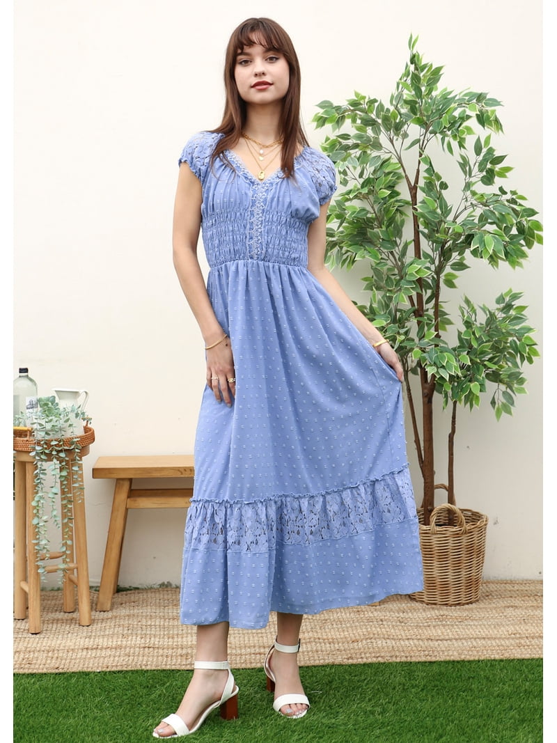 peasant lace dress Forest Green Peasant Dress