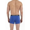 thumbnail image 6 of Men's Papi 990001 Repeat Logo Cotton Stretch Boxer Briefs - 4 Pack (Black/Blue/Light Grey M), 6 of 10